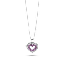 Pendente Ambrosia Donna Cuore in Oro bianco Zirconia AGZ307 - AGZ307